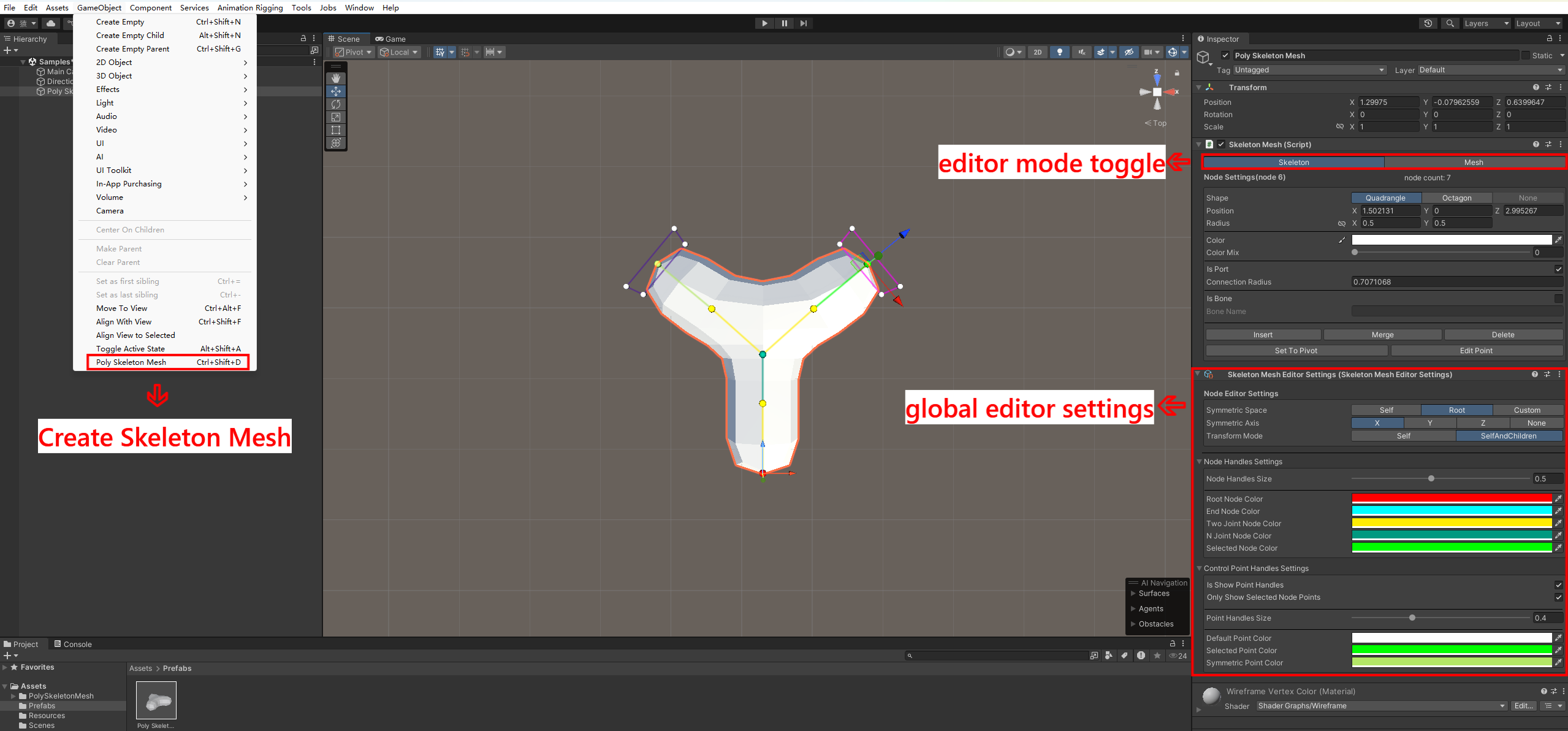 skeleton mesh editor
